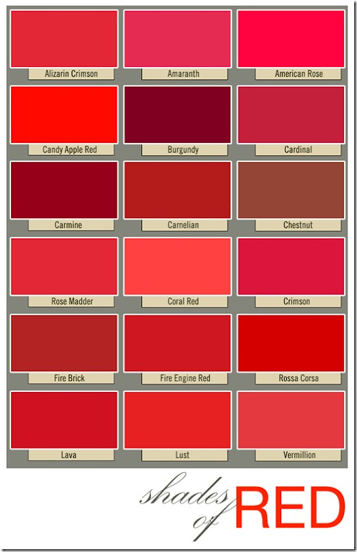 Different Shades Of Red | different shades of red Different Shades Of Red | different shades of red